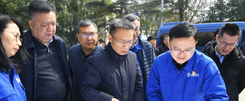 集團(tuán)公司黨組成員、總會(huì)計(jì)師陳林到樂(lè)凱華光調(diào)研
